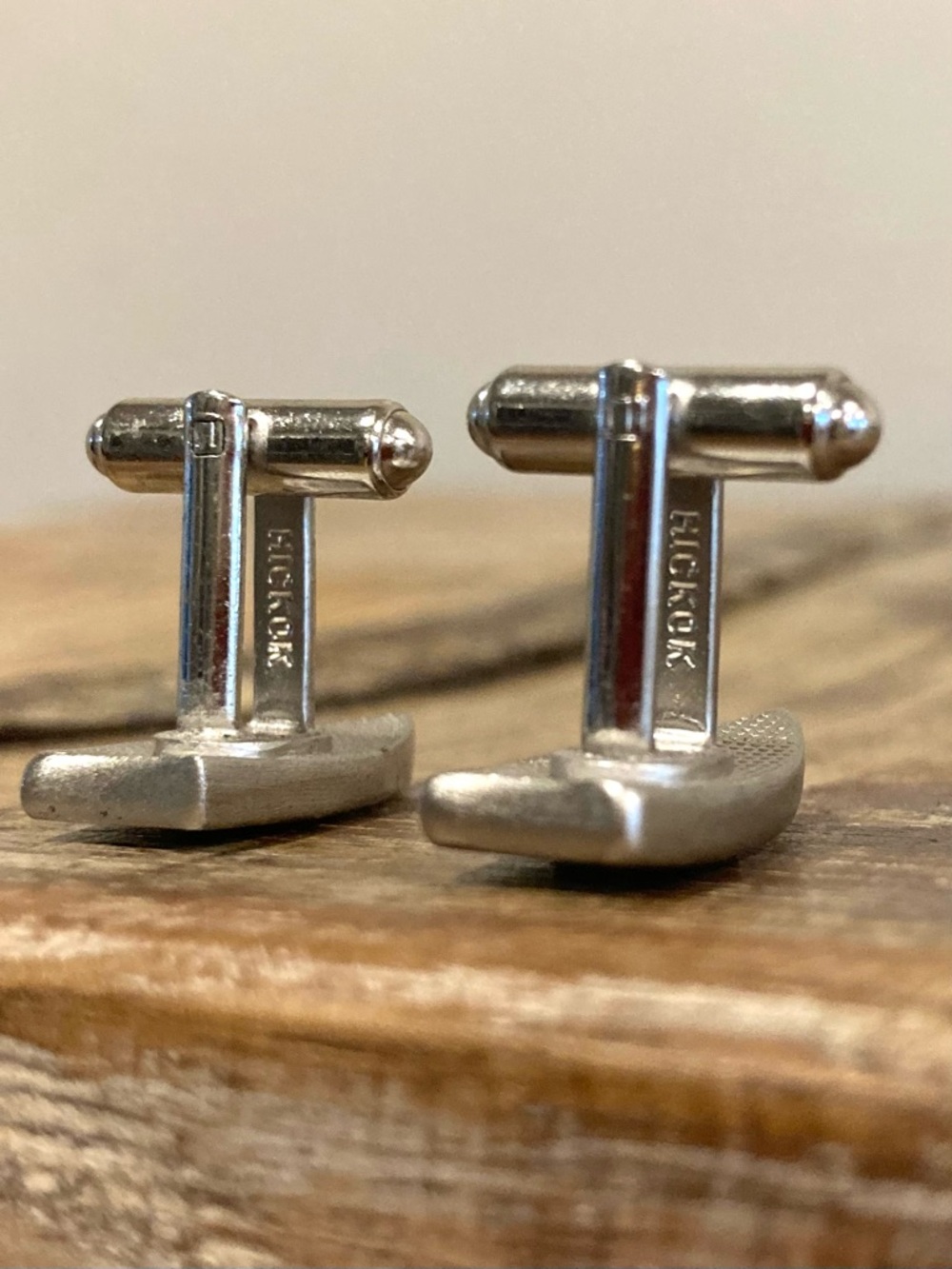 Vintage Hickok Fleur‑de‑Lis Shield Cufflinks USA Made Mid‑Century Men’s Jewelry - Picture 10 of 11